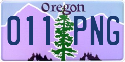 OR license plate 011PNG