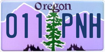 OR license plate 011PNH
