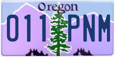 OR license plate 011PNM