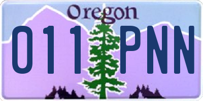 OR license plate 011PNN