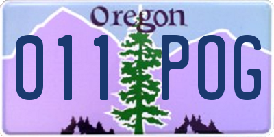 OR license plate 011POG