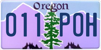 OR license plate 011POH