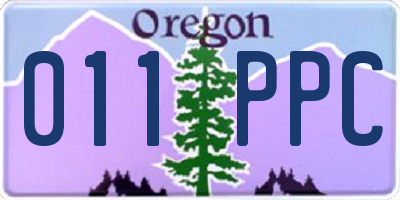 OR license plate 011PPC
