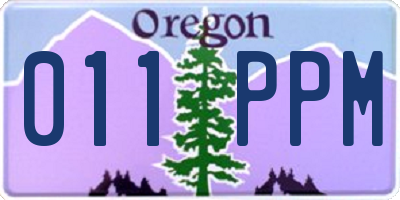 OR license plate 011PPM