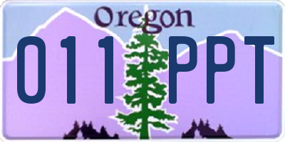 OR license plate 011PPT