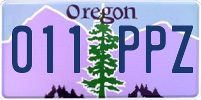 OR license plate 011PPZ