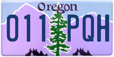 OR license plate 011PQH