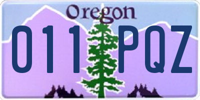 OR license plate 011PQZ