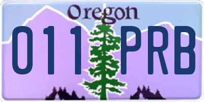 OR license plate 011PRB