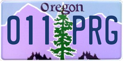 OR license plate 011PRG