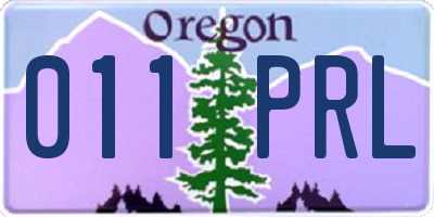 OR license plate 011PRL