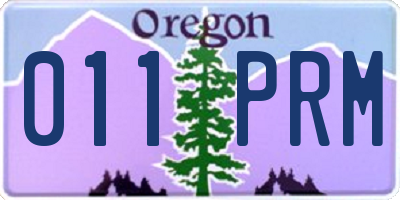 OR license plate 011PRM