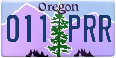 OR license plate 011PRR