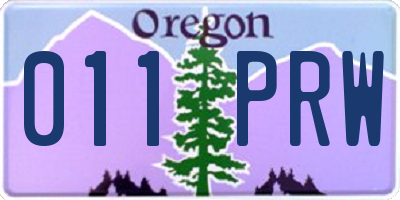 OR license plate 011PRW