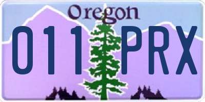 OR license plate 011PRX