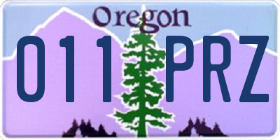 OR license plate 011PRZ