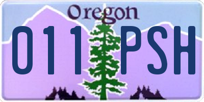 OR license plate 011PSH