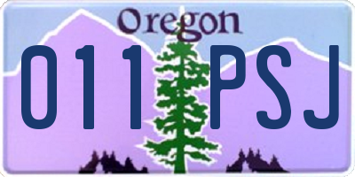 OR license plate 011PSJ