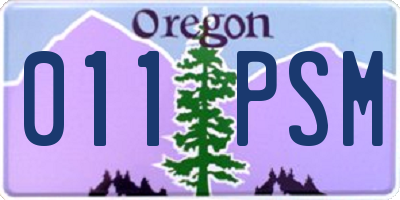 OR license plate 011PSM