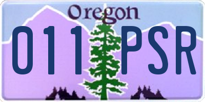 OR license plate 011PSR