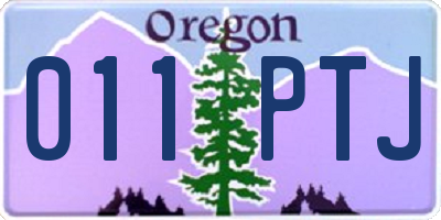 OR license plate 011PTJ