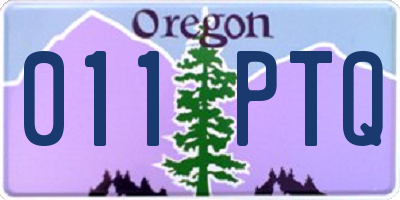 OR license plate 011PTQ