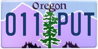 OR license plate 011PUT