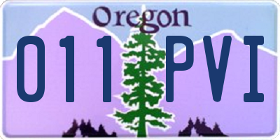 OR license plate 011PVI