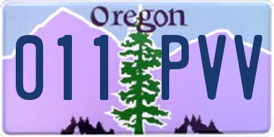 OR license plate 011PVV