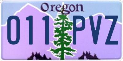 OR license plate 011PVZ