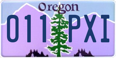 OR license plate 011PXI