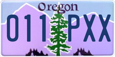 OR license plate 011PXX