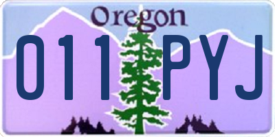 OR license plate 011PYJ