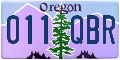 OR license plate 011QBR