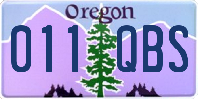 OR license plate 011QBS