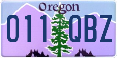 OR license plate 011QBZ