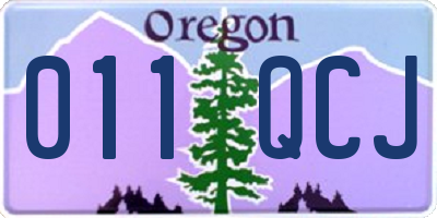 OR license plate 011QCJ