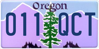 OR license plate 011QCT