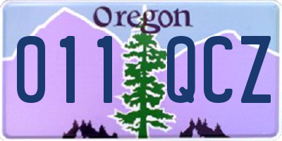 OR license plate 011QCZ
