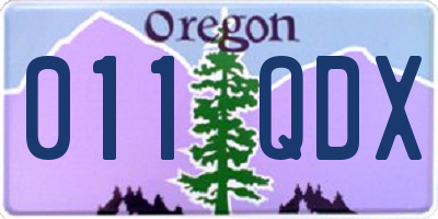 OR license plate 011QDX