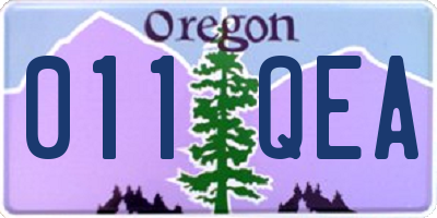 OR license plate 011QEA
