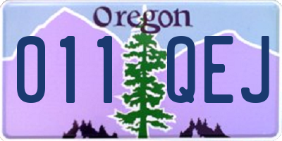 OR license plate 011QEJ