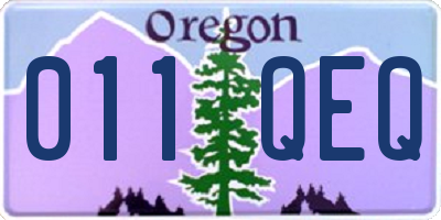 OR license plate 011QEQ