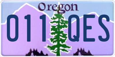 OR license plate 011QES