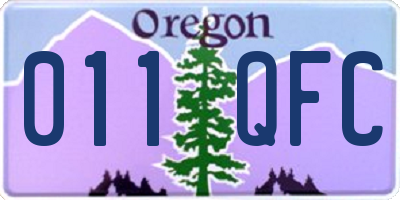 OR license plate 011QFC