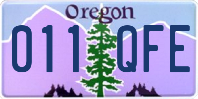 OR license plate 011QFE