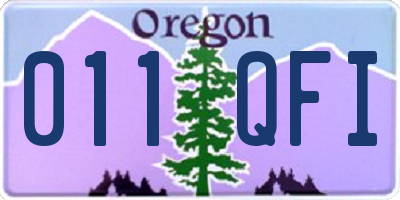 OR license plate 011QFI