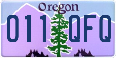 OR license plate 011QFQ