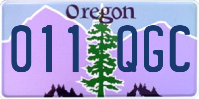 OR license plate 011QGC