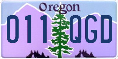 OR license plate 011QGD